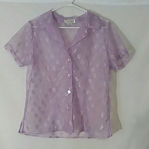 Younique purple sheer blouse 14/16